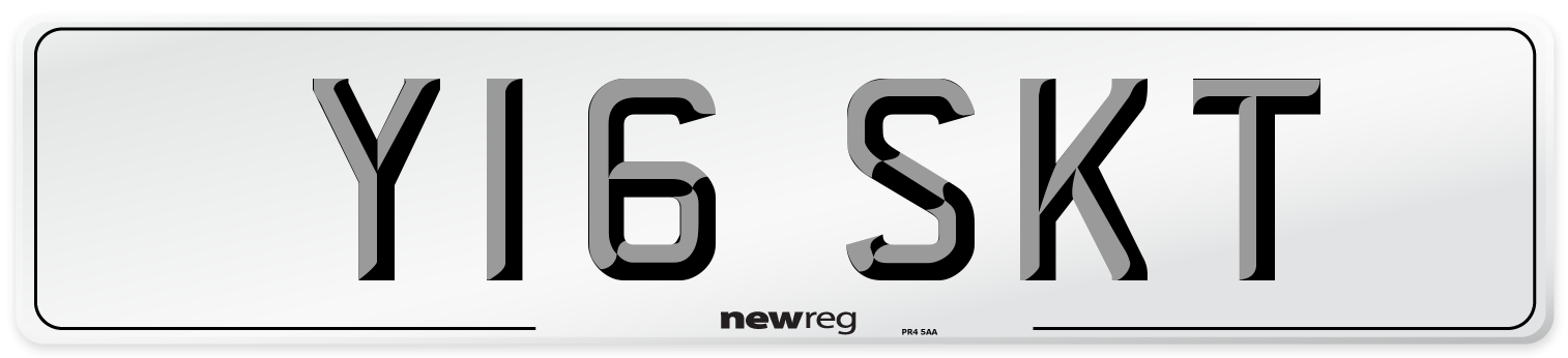 Y16 SKT Number Plate from New Reg